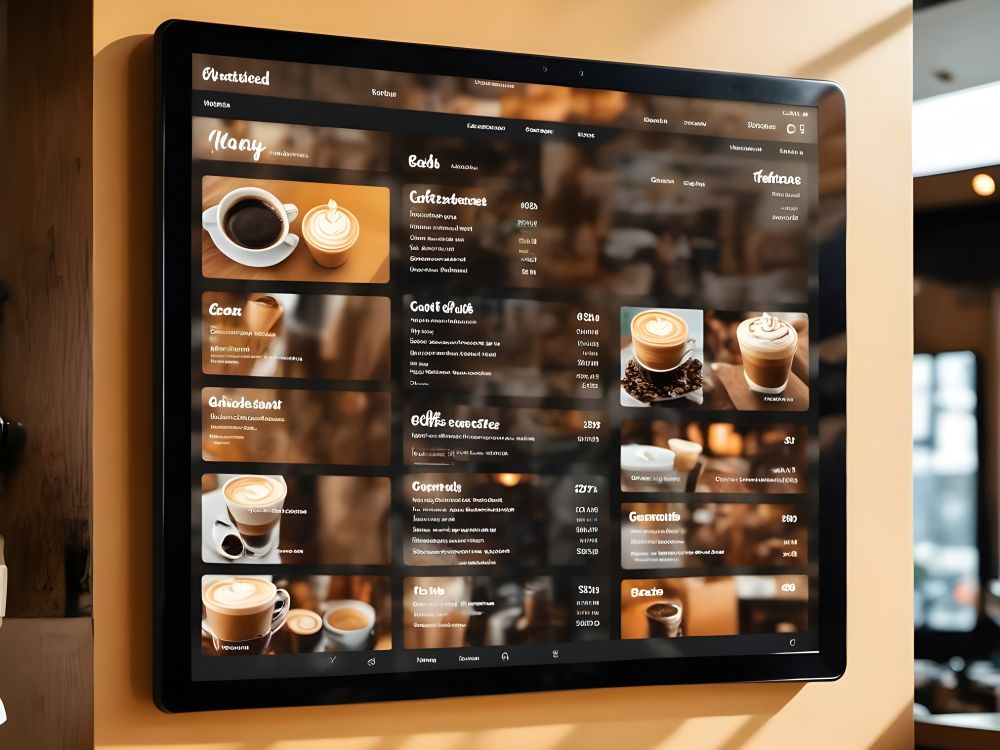 digitális kijelző kávézőkban